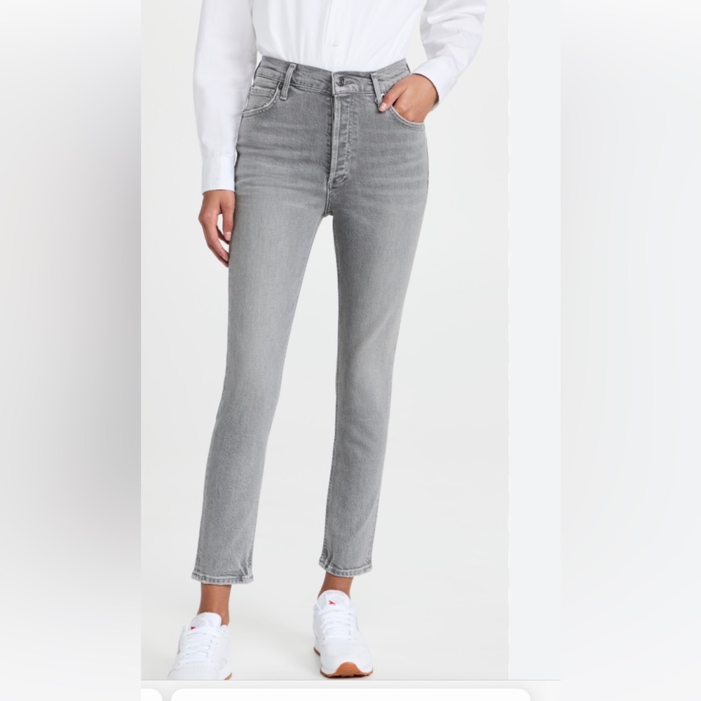 Agolde Nico Jean size 25 Gray SlimFit High Rise.